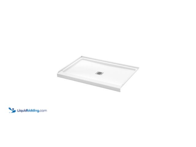 Lot 49-5463217 - Bootz Industries
ShowerCast 48 in. L x 36 in. W Alcove Shower Pan Base in White with Square Chrome ...