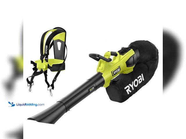 Lot 49-5453276 - RYOBI 40V HP Brushless 100 MPH 600 CFM Cordless Leaf Blower/Mulcher/Vacuum. [Model # RY404150] Used....