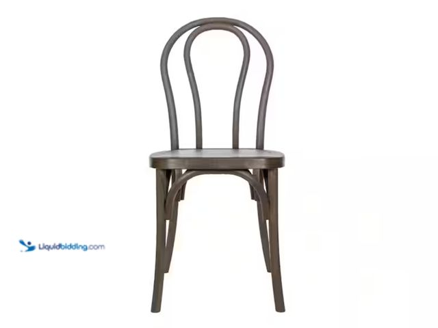 Lot 49-2000105 - Carnegy Avenue Hercules Commercial Dark Brown Indoor/Outdoor Wood Look Resin Thonet Style Chair, Mod...