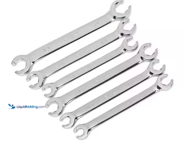 Lot 49-1567885 - (6-Piece) Husky SAE & MM Flare Nut Wrench Set, Model # HFNW6PC-05, Slightly used.   Ref#SBS0114