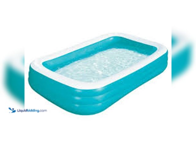 Lot 49-5548724 - Bluescape 10ft Rectangular Family Inflatable Swimming Pool for Ages 6 and Up MODEL:195545018532 USED...