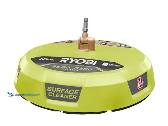 Lot 49-3433430 - RYOBI 15 in. 3300 PSI Surface Cleaner for Gas Pressure Washer, Model # RY31SC01, Slightly used, Scuf...