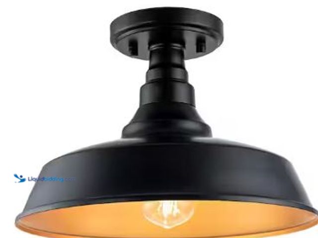 Lot 49-1522974 - Uixe
12 in. 1-Light Black Smart Semi Flush Mount (2-Pack), Model# SSIDL80572, Unused  Ref#HDPA-0813
