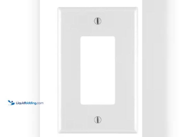 Lot 49-1516910 - (16pk) Leviton 1-Gang White Decora/Rocker Nylon Midway/Midsize Wall Plate, model #  M52-0PJ26-0WM, u...