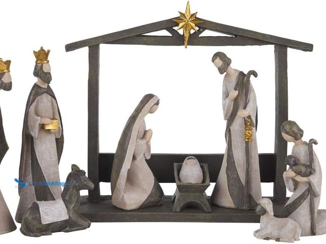 Lot 49-5460402 - The Nativity Store - Holy Family Silent Night Nativity Set - Manger Scene - Christmas Decorations - ...