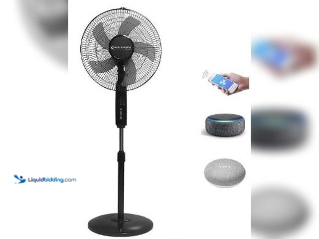 Lot 49-5436244 - Technical Pro FXA16 WIFI Enabled 16 Inch Standing Fan With Oscillating Feature And Compatible With A...