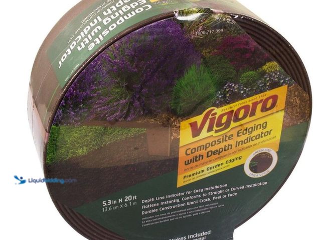 Lot 49-1515700 - Vigoro 20 ft. Premium Rich Brown Composite Lawn Garden Edging, Model# B01FY263GI, Unused, Missing st...