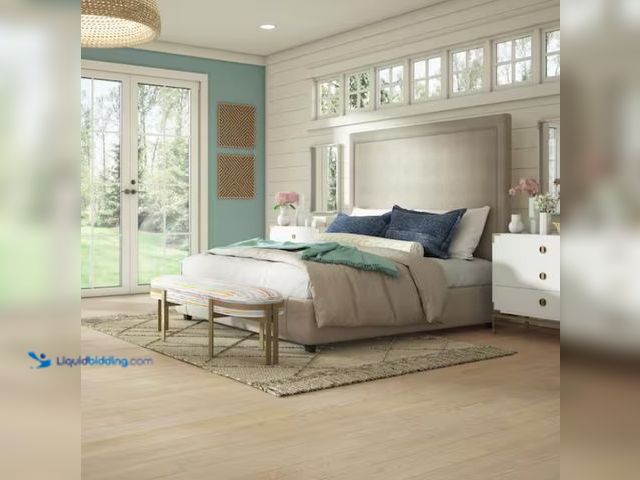 Lot 49-1538095 - Approx. 210 SQ FT of DuraDecor Liz Marie's Bungalow Beige 20-MIL x 7 in. x 48 in. Glue Down Waterpro...