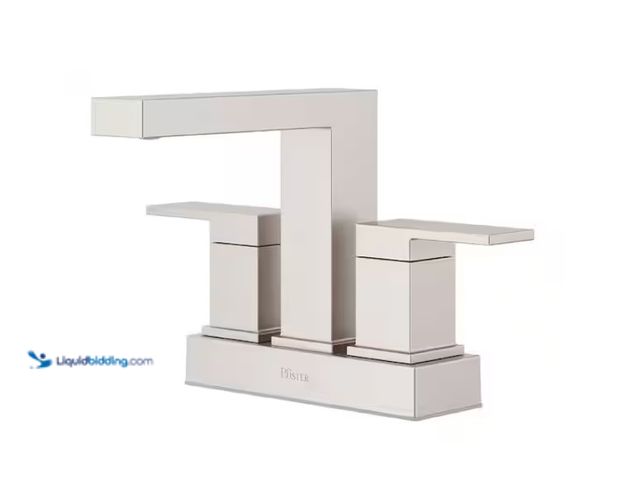 Lot 49-1622388 - Pfister Dumont 4 in. Centerset Double Handle Bathroom Sink Faucet in Spot Defense Brushed Nickel, Mo...