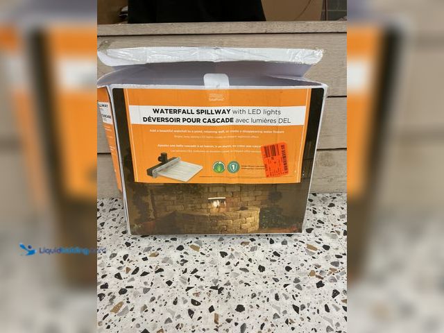 Lot 49-5485668 - TOTALPOND 14 in. LED Lighted Waterfall Spillway. Model # 52549. Used with scuffs