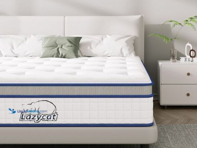 Lot 49-5436653 - Queen Mattress, 12 Inch Queen Size Hybrid Mattress in a Box with Memory Foam and Individual Pocket S...