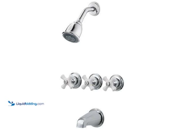 Lot 49-3610844 - Pfister Pfirst Series Tub and Shower Trim Package with Multi Function Shower Head Model #bci3436396,...