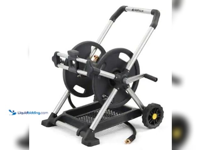 Lot 49-2022685 - Gorilla 200 ft. Aluminum Zero Rust Premium Mobile Hose Reel, Model # GRM-200G, MSRP $149.00, Slightl...