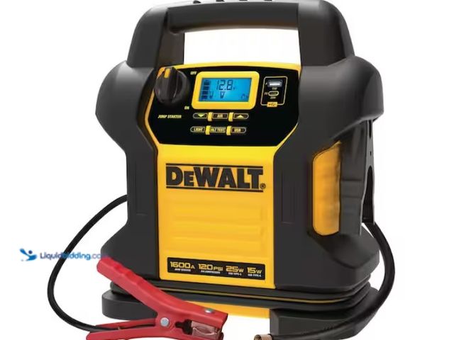 Lot 49-1574972 - DEWALT 1600 Peak Amp Jump Starter with Digital Compressor and USB Power Bank, Model # DXAEJ14, Used,...