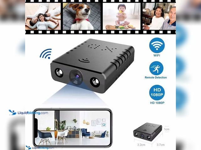 Lot 49-5388213 - Mini WIFI Smart Security Camera with IR Night Vision 1.26"W x 1.48"L x .4"D - NEW - Features Motion ...