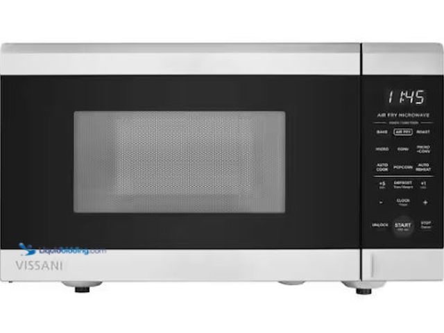 Lot 49-3473061 - Vissani 19 in. 0.9 cu. ft. 900-Watt Countertop Microwave Oven in Stainless Steel with Convection and...