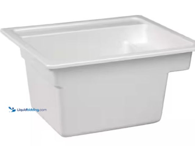 Lot 49-5486713 - MUSTEE
Vector 22 in. x 25 in. Fiberglass Self-Rimming MultiTask Sink in White 
Internet # 20204146...