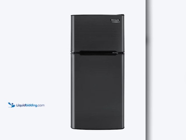 Lot 49-3611878 - Frigidaire Gallery 4.5-cu ft Mini Fridge with Freezer ( Black Stainless Steel ), Model # FGFR470, MS...
