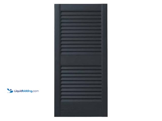 Lot 49-5552033 - Ply Gem
15 in. x 43 in. Open Louvered Polypropylene Shutters Pair in Dark Spruce. Model # VINLV1543...