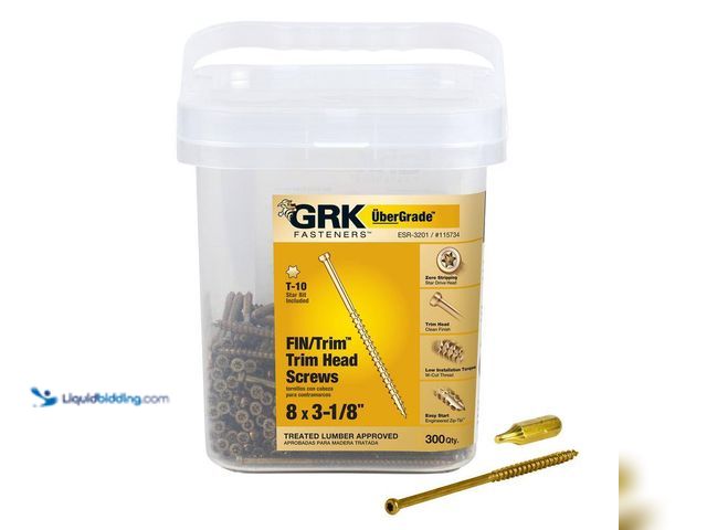 Lot 49-5453385 - GRK Fasteners #8 x 3-1/8 in. Star Drive Trim-Head Wood Deck Finish Screw (300-Per Pack)[Model # 1157...