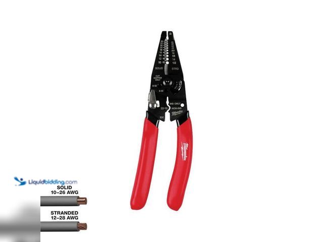 Lot 49-2024542 - Lot of (2)- Milwaukee 10-28 AWG Multi-Purpose Wire Stripper/Cutter with Reinforced Head and Dipped G...