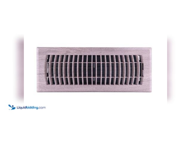 Lot 49-2024502 - Lot of (4)- Everbilt 4 in. x 12 in. Plastic Floor Register in Natural Gray Oak. Model # E1431NG04X12...