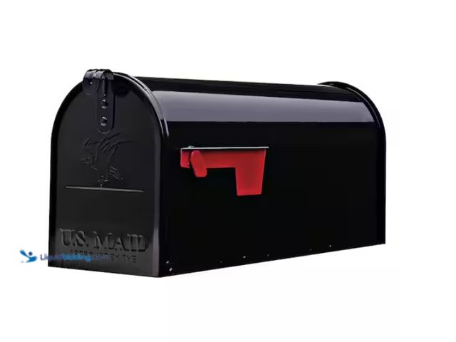 Lot 49-1628227 - Lot of (2) Architectural Mailboxes Elite Black, Medium, Steel, Post Mount Mailbox, Model # E1100BAM,...