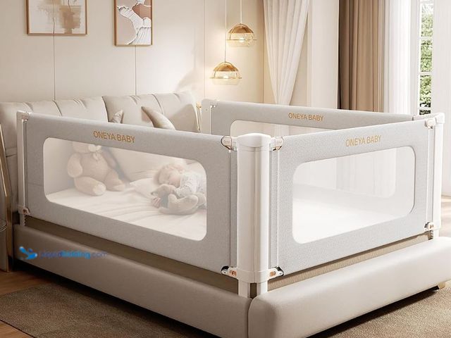 Lot 49-2026337 - 74.8” Bed Rail for Toddlers, Thickened Baby Bed Rail Guard, 1 Side. Model # B0DDX1ZMNB. MSRP: $64.99...