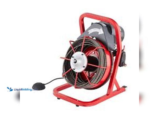 Lot 49-5471730 - SKYSHALO Drain Cleaner Machine 50FT. x 1/2 in. Sewer Snake Auger Manual Feed 250W Electric Drain Cle...