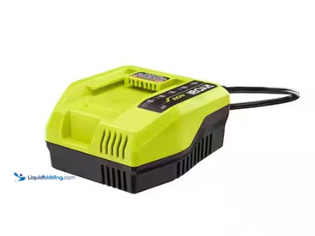 Lot 49-1627492 - RYOBI 40V Lithium-Ion Fast Charger Model # OP408VNM, Slightly Used, Powers On  Ref#Bin0716