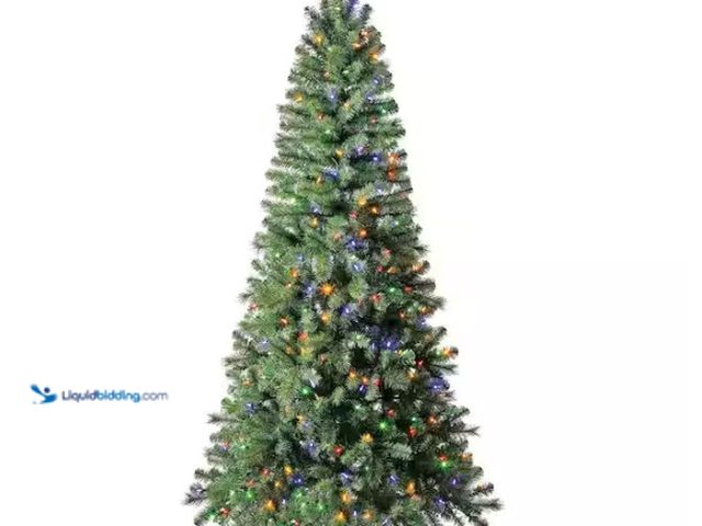 Lot 49-1548190 - Home Accents Holiday 7.5 Foot Wesley Long Needle Pine LED Pre-Lit Tree Model #1005273009, Unused  Re...