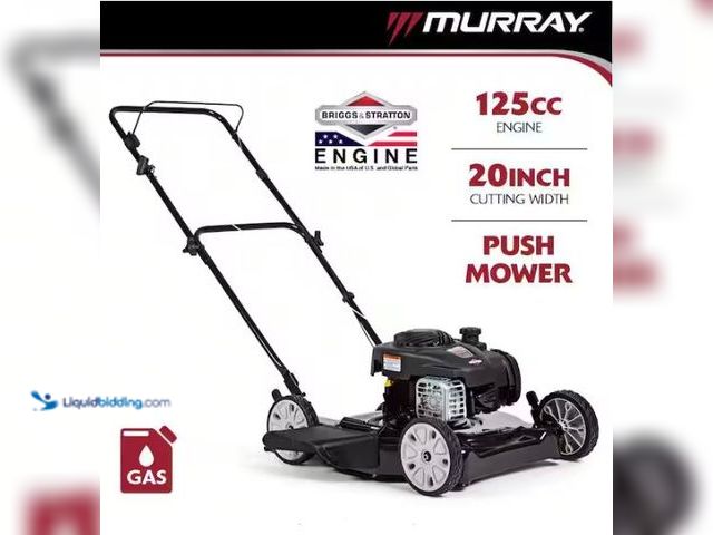 Lot 49-1573978 - Murray 20 in. 125 cc Briggs & Stratton Walk Behind Gas Push Lawn Mower with 4 Wheel Height Adjustmen...
