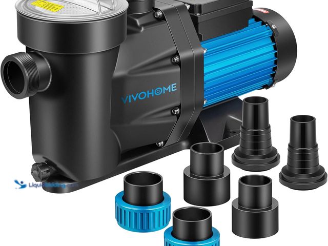 Lot 49-5420994 - VIVOHOME 1.5HP 6360GPH Self-Priming Pool Pump with Timer, 115V for In/Above Ground Pools, 1.5" PVC P...