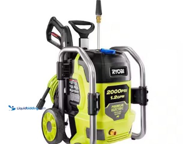 Lot 49-3432489 - RYOBI 2000 PSI 1.2 GPM Cold Water Corded Electric Pressure Washer, Model # RY142022, Used, Powers On...
