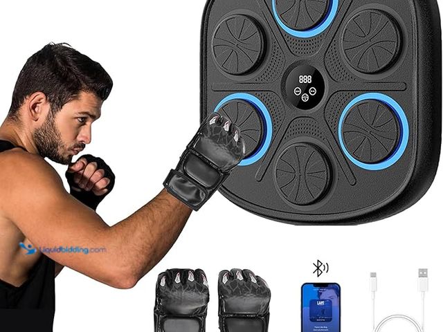 Lot 49-1576862 - Smart Music Boxing Machine, Premium Boxing Gloves, Interactive Digital Musical Punching Target, Musi...
