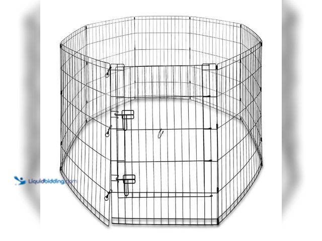 Lot 49-5545742 - Vibrant Life 8 Panel Wire Playpen for Pets, Black, 36" Tall, Unused