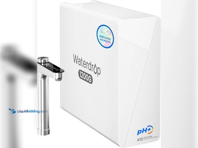 Lot 49-5453511 - Waterdrop X12-Alkaline Mineral pH+ Reverse Osmosis System, NSF/ANSI 42&58&372 Certified, 1200 GPD RO...