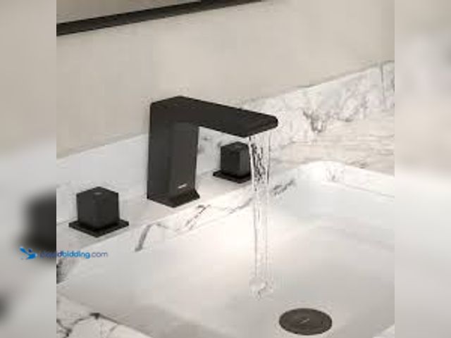 Lot 49-5476595 - CRANACH FARNE 8 in. Widespread Double Handles Bathroom Faucet in Matte Black Valve Included (1-Pack)...