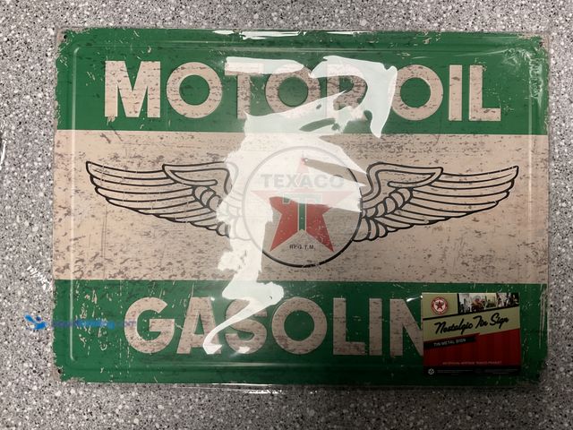 Lot 49-1505211 - NEW METAL COLLECTOR SIGNS “TEXACO” MEASURES APPROXIMATELY 12IN BY 16IN #COINS1211