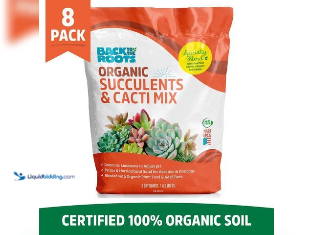 Lot 49-5438311 - Back to the Roots
6-Quart Organic Succulent Mix Soil . Item is New