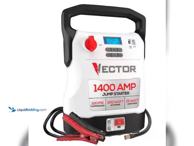 Lot 49-3473072 - VECTOR 1400 Amp Jump Starter, Compressor, USB and AC Power, Model # VECJ14C, Used, Unable to test, P...