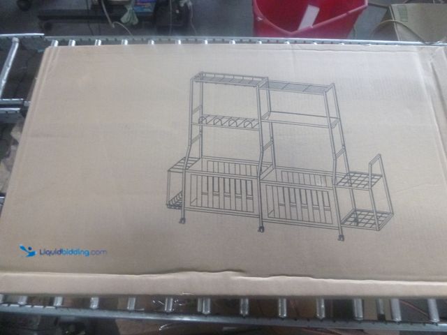 Lot 49-3462957 - Ikasmile Garage Sports Equipment Organizer, Ball Storage Rack, Rolling Sports Ball Storage Cart, Bla...