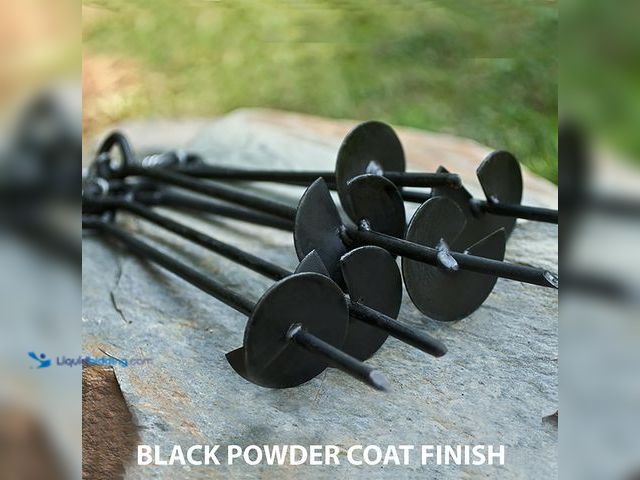 Lot 49-5447947 - King Canopy 8-Piece Ground Anchor Kit,15-inch Steel Powder Coated, Auger Style, Black, [Model: A8200...