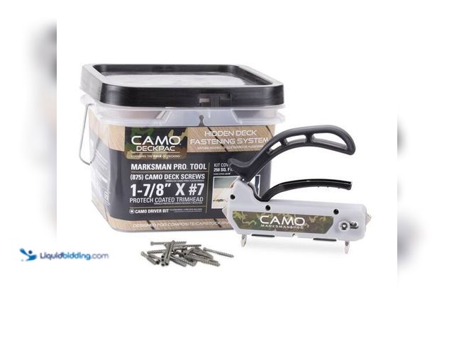 Lot 49-5452583 - CAMO
DeckPac 875 1-⅞ in. Exterior Coated Trimhead Hidden Edge Deck Screws with Marksman Pro and Dri...