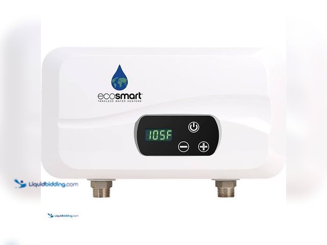 Lot 49-5581745 - EcoSmart POU 4T Point-of-Use Temperature Controlled Tankless Electric Water Heater 3.5 kW 120 V. Mod...