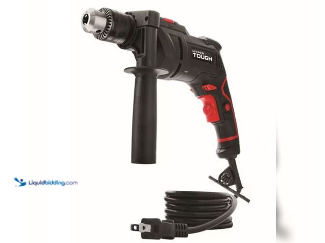 Lot 49-1623957 - Hyper Tough 6-Amp 1/2-inch Corded Hammer Drill, Keyed Chuck, 120 Volt, 0~3000/min, Model Number, Mod...