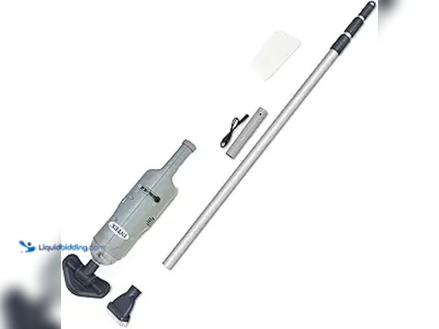 Lot 49-5407783 - Intex Handheld Pool Vacuum Cleaner Rechargeable 94 Inch Telescoping Shaft and 2 Interchangeable Brus...