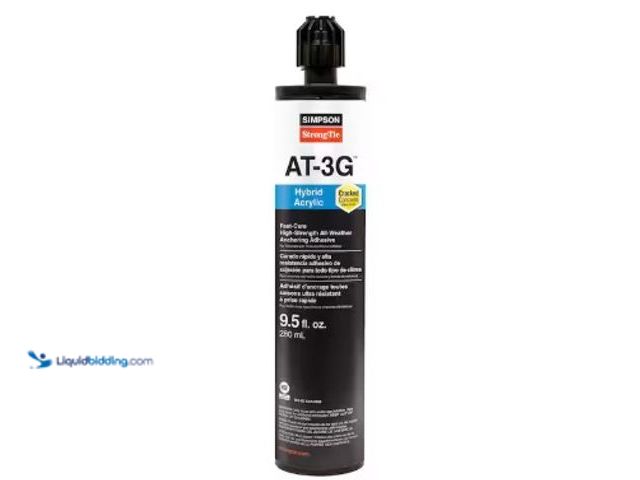 Lot 49-2025011 - Simpson Strong-Tie AT-3G 9.5 oz. High-Strength Acrylic Anchoring Adhesive Cartridge with Nozzle, Mod...