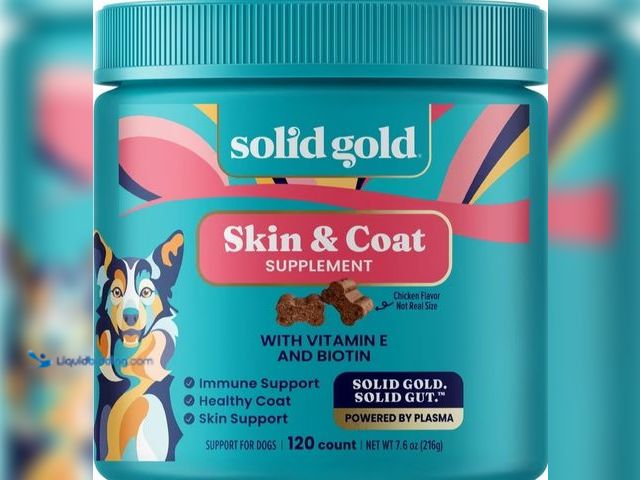 Lot 49-5485084 - QTY 2 - Solid Gold OMG! Chicken Flavored Soft Chews Omega 3 Fish Oil Supplement for Dogs, 60 count. ...