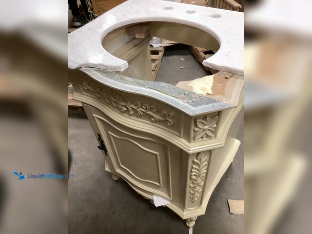 Lot 49-5411777 - Home Decorators Collection Winslow 26 in. Single Sink Freestanding Antique White Bath Vanity with Wh...